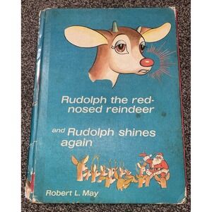 Rudolph The Red-Nosed Reindeer and Rudolph Shines Again Vintage Book 1954